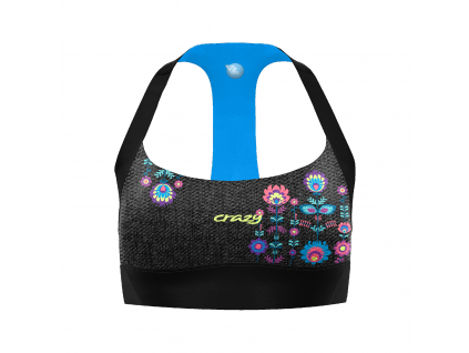 CRAZY BRA LIGHTNING WOMAN MOUNTAIN FLOWER (Velikost L)