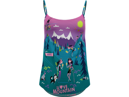 CRAZY TOP SHINY WOMAN I LOVE MOUNTAIN (Velikost XS)