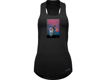 CRAZY TOP AFTER WOMAN BLACK-ZEBRA (Velikost XS)
