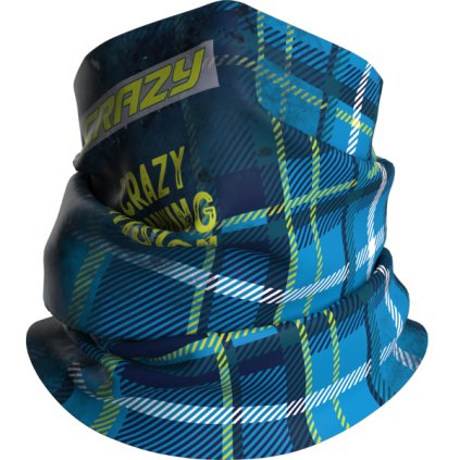 S25385003X 00 X019 NECK GUARD CRAZY PRINT BLUETTE SCOTTISH