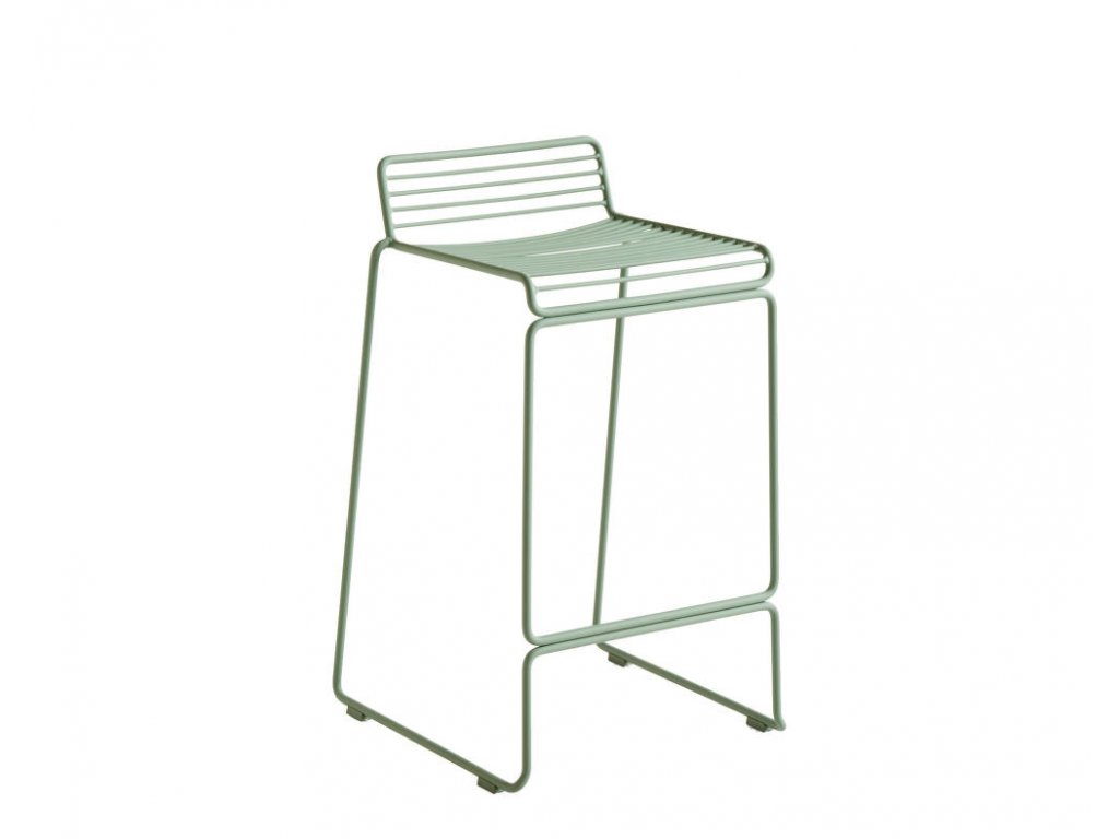 Barové židle Hay HEE BAR STOOL (sada 2 ks) - nízká, zelená