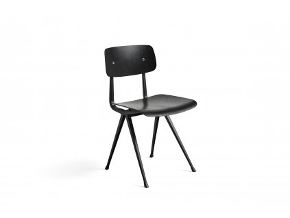257341 Result Chair Frame black black wb lacquer oak seat and base