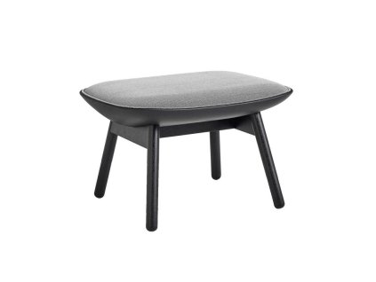Hay OTTOMAN UCHIWA - black water-based lacquered solid oak - Steelcut Trio 124 01
