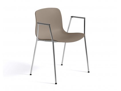 Židle Hay AAC 18 - chromovaná ocel, khaki