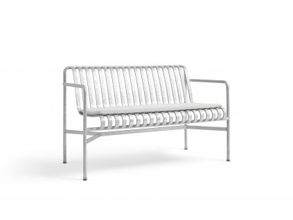 812083 Palissade Dining Bench hot galvanised Palissade Dining Bench Seat Cushion sky grey