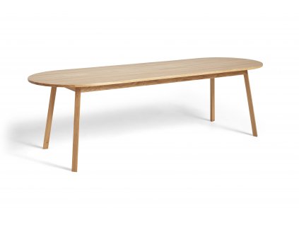 2575021509000 Triangle Leg Table L250xW85xH74 wb lacquer oak
