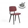 AB033 A624 Revolt plum red seat and back black steel base