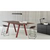 Boa High Table wb lacquered walnut tabletop barn red powder coated frame pa frame