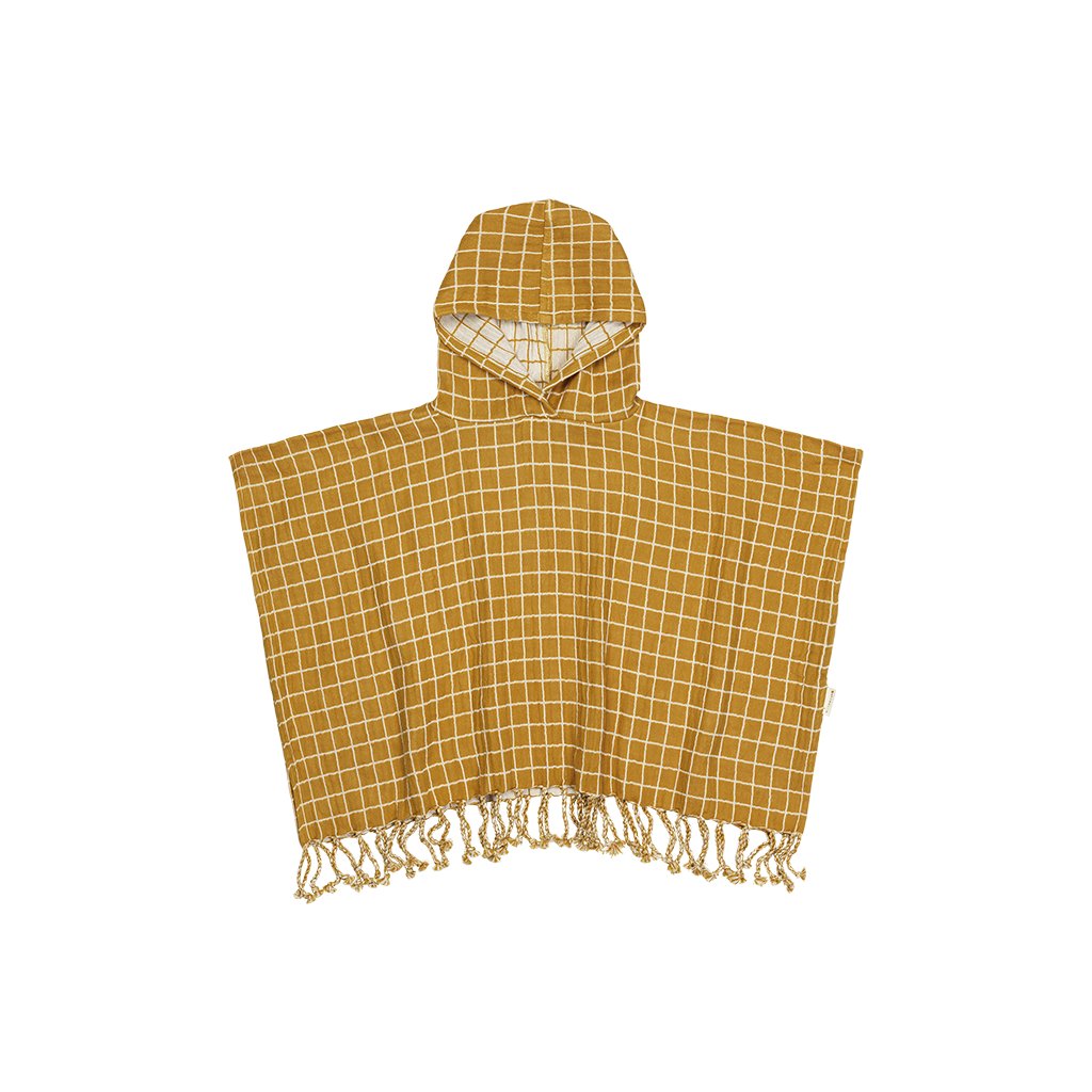 Poncho Grid Ochre Natural Grid Ochre Natural (primary)