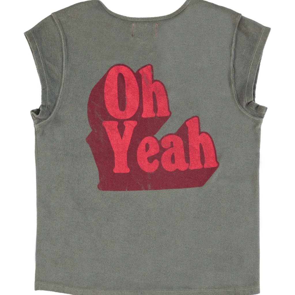 SISTERS DEPARTMENT  Dámské tričko - Grey "oh yeah" print Velikost: S