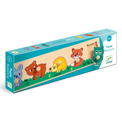 DJECO Simple insertion puzzle with handles forest animals