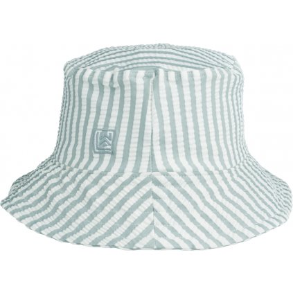 Matty seersucker sun hat LW17692 0935 Y D stripe Sea blue white 1 23 2