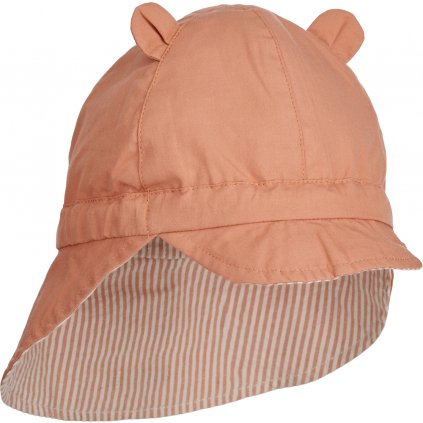 LW17689 2086 Gorm reversible seersucker sun hat Y D Stripe Tuscany rose sandy 1 23 4