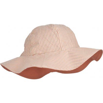 Amelia reversible seersucker sun hat LW17685 2086 Y D Stripe Tuscany rose sandy 1 23 1