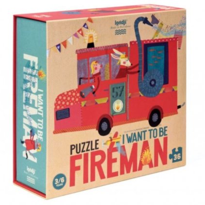 LONDJI Puzzle Chci být hasičem - 36 pcs