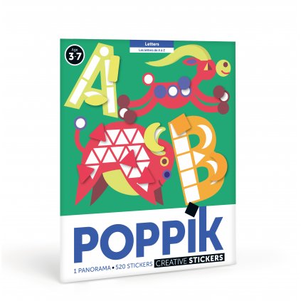 Poppik stickers activite manuelle creative apprendre lettres gommettes
