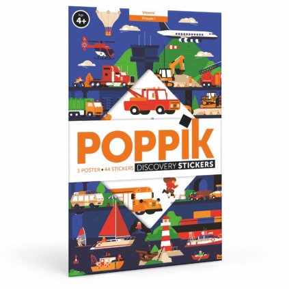 POPPIK Samolepkový plakát Dopravní prostředky