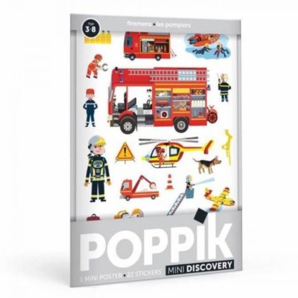POPPIK Samolepkový plakát Hasiči