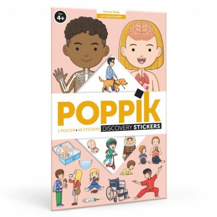 POPPIK Vzdělávací samolepkový plakát Lidské tělo