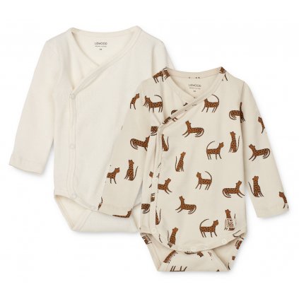 Hali printed body stocking LS 2 pack LW17702 1291 Leopard sandy Creme de la creme 1 23 1