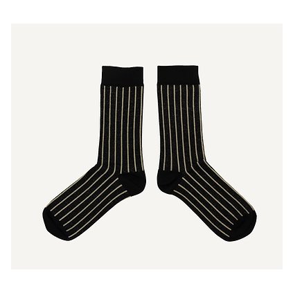 socks lines black gliter