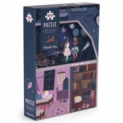 MOULIN ROTY Puzzle s lupou Hotel - 200 pcs