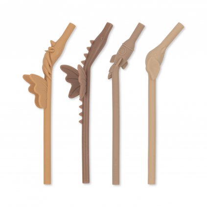 KS5851 4 PACK SILICONE MIX SHAPED STRAW HORTENSIA MIX Main