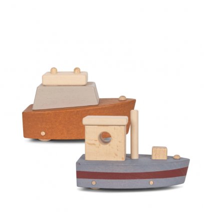 KONGES SLOJD Dřevěnné loďky - WINTER MOSS