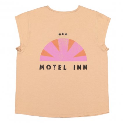 SISTERS DEPARTMENT Dámske triko - Old pink w/ "motel inn"