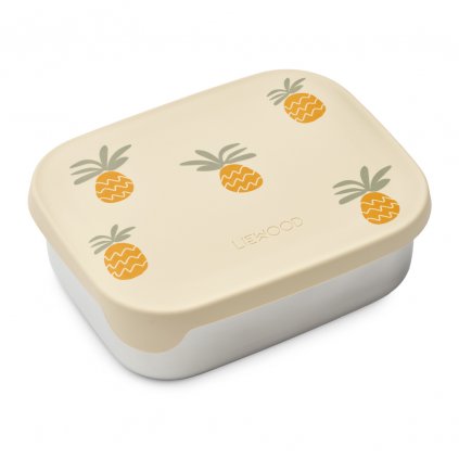 LIEWOOD Svačinový box Arthur - Pineapples /  Cloud cream