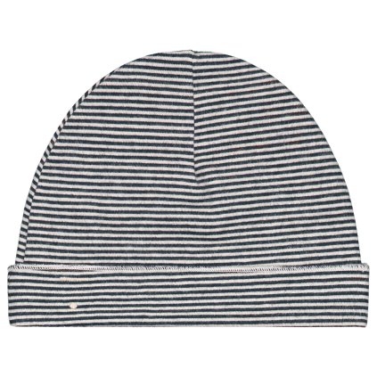 ACC014 201 Baby Beanie Blue Grey Cream B2B Stripe
