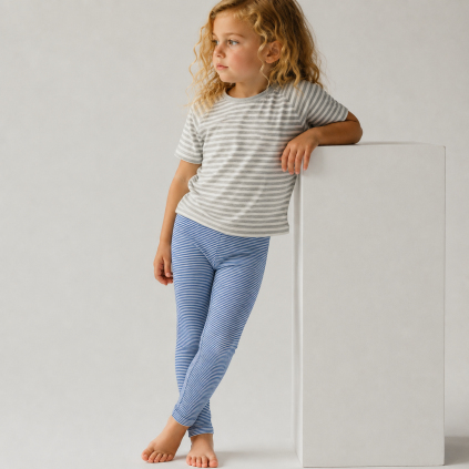 GRAY LABEL Legíny GOTS  - Blue Moon - Cream