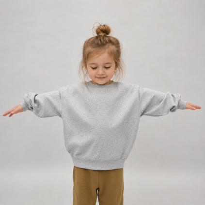 GRAY LABEL Mikina GOTS - Grey Melange