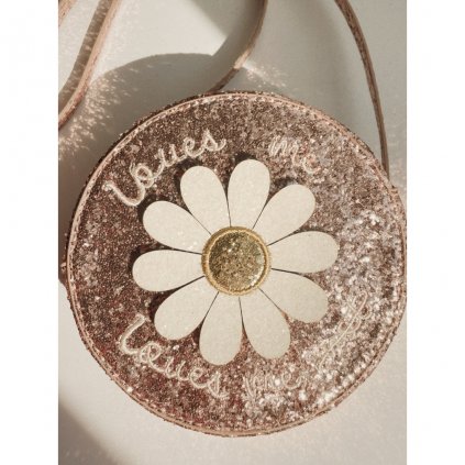 KONGES SLOJD Kabelka DAISY - CAMEO ROSE GLITTER