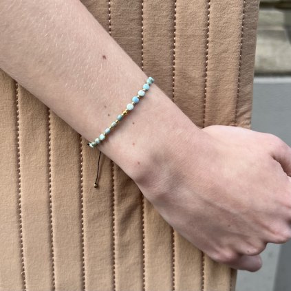 ANISE Náramek Stones gold - Modrý opál