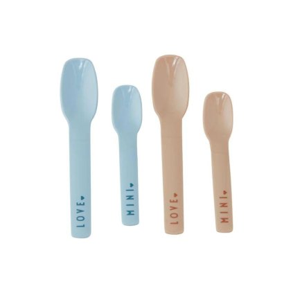 DESIGN LETTERS Set lžiček - MINI FAVOURITE - BLUE