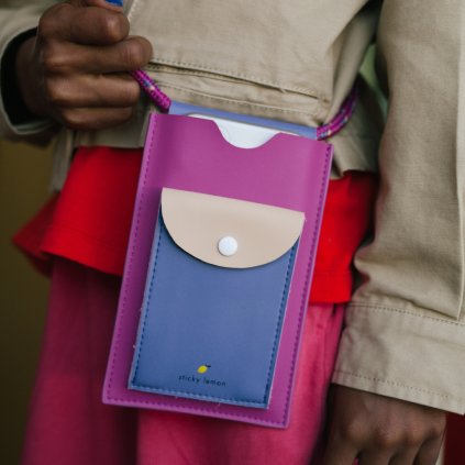 STICKY LEMON Taštička na mobil XL - Better together - gymnastic pink