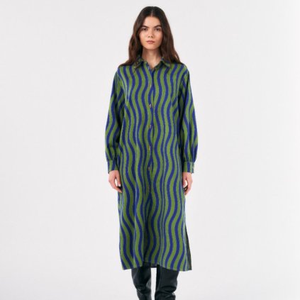 BOBO CHOSES Košilové šaty - Multicolour Waves / MULTICOLOR