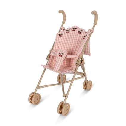 KONGES SLOJD Kočárek pro panenky - POWDER PINK CHECK