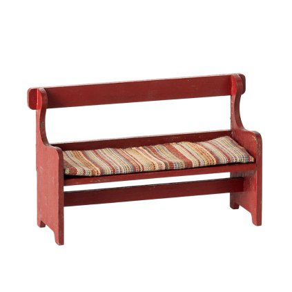 MAILEG Dřevěná lavice - Red S24