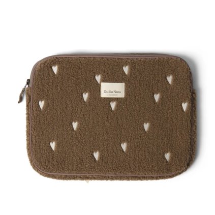 STUDIO NOOS Obal na notebook - Brown Teddy Hearts