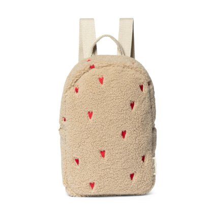 STUDIO NOOS Mini batoh - Ecru Teddy Hearts