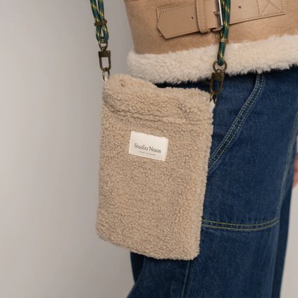 STUDIO NOOS Taštička na mobil Teddy Ecru