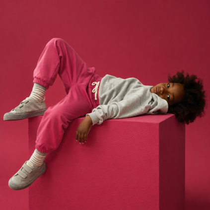 GRAY LABEL Tepláky GOTS - Cherry