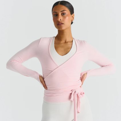 SISTERLY TRIBE Ballet Wrap Top - Slipper