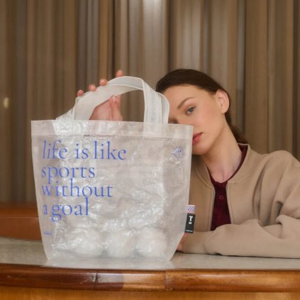 TINNE + MIA Taška Shopper - life is like sports without a goal