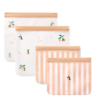 LIEWOOD Sáčky na potraviny znovupoužitelné 4-Pack Peach / Sea shell