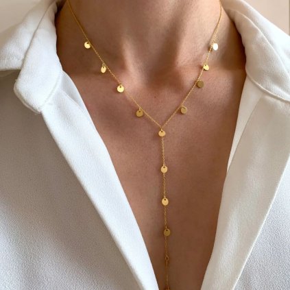 VICTOIRE COLLECTION Náhrdelník Long round pendant