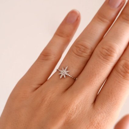 VICTOIRE COLLECTION Prsten Shining star chain