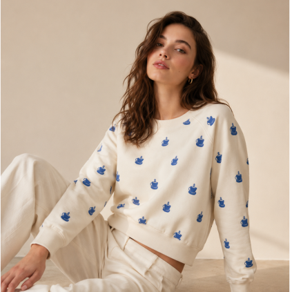 EMILE ET IDA Sweatshirt CHARLOTTE - CREME
